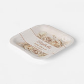 ボホ赤面フローラベビーシャワー ペーパープレート (傾斜あり)