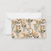 ボホ赤面フローラムーン名前をカスタムするギフトエンクロージャー ノートカード (裏面)