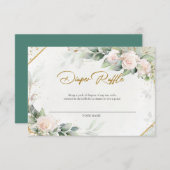 ボホ赤面フローラユーカリおむつラッフル サンキューカード (正面/裏面)