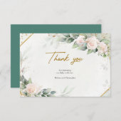 ボホ赤面フローラユーカリサンキューカード サンキューカード (正面/裏面)