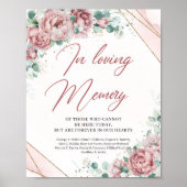 ボホ赤面フローラユーカリ愛する記憶のサインで ポスター (正面)