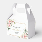 ボホ赤面フローラユーカリ金ゴールドブライダルシャワー フェイバーボックス (裏面サイド)