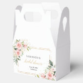 ボホ赤面フローラユーカリ金ゴールドブライダルシャワー フェイバーボックス (オープン)