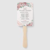 ボホ赤面フローラユーカリ金ゴールド枠ハンドファン ハンドファン (裏面)