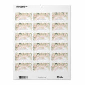 ボホ赤面フローラ金ゴールドグリッターユーカリ結婚ス ラベル (フルシート)