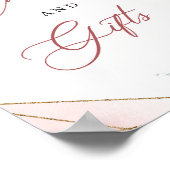 ボホ赤面フローラ金ゴールドユーカリプタスカードとギフト ポスター (角)