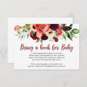 ボホ赤面ブルゴーニュのマルーンの花 エンクロージャーカード (正面/裏面)