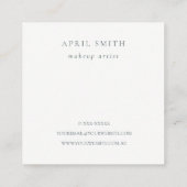 ボホ赤面ブルーグリーンフローラアポイントメントアラーム スクエア名刺 (裏面)