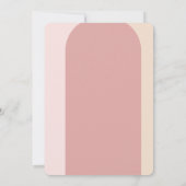 ボホ赤面ベージュドライドバラフローラキンセアニェラ 招待状 (裏面)