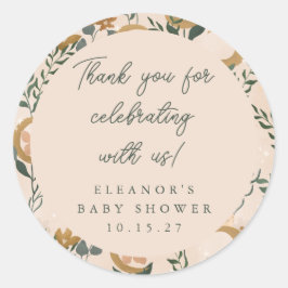 ボホ赤面ボタニカルムーンカスタムベビースワ感謝していーシャワー ラウンドシール