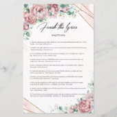 ボホ赤面ユーカリ金ゴールドフレーム歌詞の仕上げ (裏面)