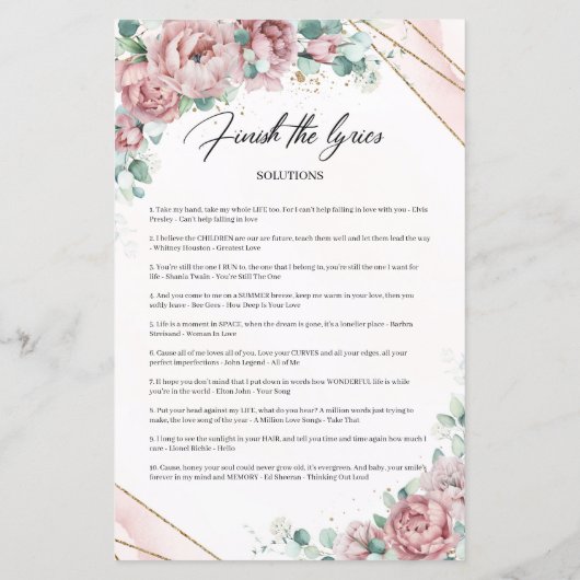 ボホ赤面ユーカリ金ゴールドフレーム歌詞の仕上げ (裏面)