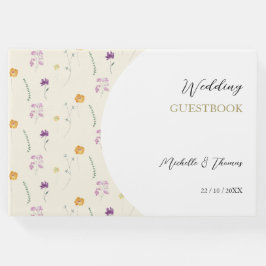 ボホ赤面ワイルドフラワーウォータカラーアート ゲストブック