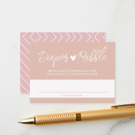 ボホ赤面及びピンクおむつラッフルエンクロージャカード エンクロージャーカード (正面/裏面インサイチュ)