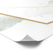 ボホ赤面花ユーカリ結婚のタイムライン ポスター (角)