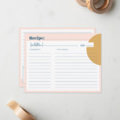 ボホ赤面&マスタードプレミアムレシピカード ノートカード (正面/裏面インサイチュ)