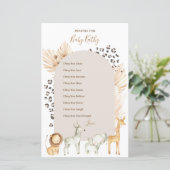 ボホ野生動物祈りの言葉ベビー標識 (スタンド正面)