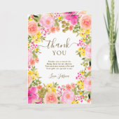 ボホ野花ガーデン写真ブライダルシャワー サンキューカード (正面)