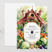 ボホ野菜農家市場誕生日 招待状 (正面/裏面)