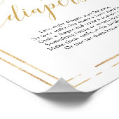 ボホ金ゴールドグリッターフローラ深夜おむつサイン ポスター (角)