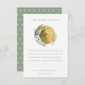 ボホ金ゴールドサガグリーンフローラ結婚リース詳細 エンクロージャーカード (正面/裏面)