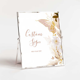 ボホ金ゴールドフローラバタフライカスタム ポスター