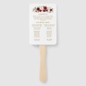 ボホ金ゴールドマルサラフローラ結婚式 プログラムファン ハンドファン (裏面)