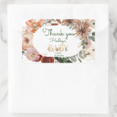 ボホ金ゴールドユーカリ赤ちゃん感謝していシャワーユー 長方形シール (バッグ)