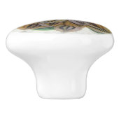 ボホ金ゴールドライオンフラワービクトリアン セラミックノブ (側面)