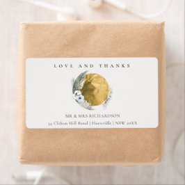 ボホ金ゴールド佐賀グリーンフローラリースアドレス ラベル