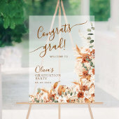 ボホ錆フローラアクリル卒業ウェルカムサイン アクリルサイン