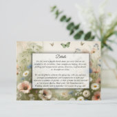 ボホ開花とヴィンテージ結婚誓 エンクロージャーカード (スタンド正面)