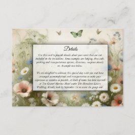 ボホ開花とヴィンテージ結婚誓 エンクロージャーカード