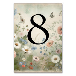 ボホ開花とヴィンテージ結婚誓 テーブルナンバー