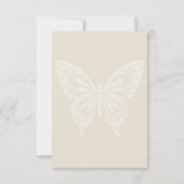 ボホ開花とヴィンテージ結婚誓 出欠カード (裏面)