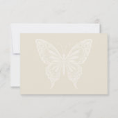 ボホ開花とヴィンテージ結婚誓 出欠カード (裏面)