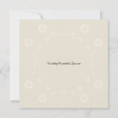 ボホ開花とヴィンテージ結婚誓 招待状 (裏面)