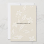 ボホ開花とヴィンテージ結婚誓 招待状 (裏面)