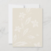 ボホ開花とヴィンテージ結婚誓 招待状 (裏面)