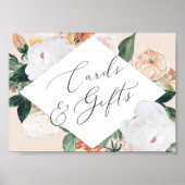 ボホ開花ウエディングカード&ギフトサイン ポスター (正面)