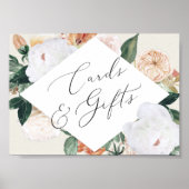 ボホ開花ウエディングカード&ギフトサイン ポスター (正面)