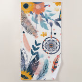 ボホ開花カスタムビーチタオル ビーチタオル (正面)