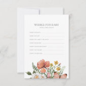ボホ開花ベビー願い |フローラシャワーゲーム ノートカード (正面)