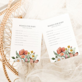 ボホ開花ベビー願い |フローラシャワーゲーム ノートカード