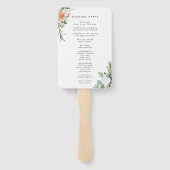 ボホ開花モダンフローラ結婚式 プログラム ハンドファン (裏面)