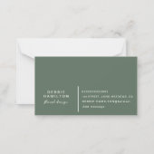 ボホ開花水彩フローラエレガント&芸術的 ノートカード (裏面)