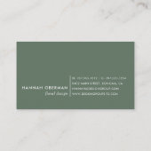 ボホ開花水彩フローラ 名刺 (裏面)