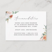 ボホ開花結婚ズホテルアコモデーションカード エンクロージャーカード (正面)