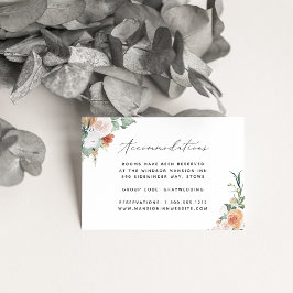 ボホ開花結婚ズホテルアコモデーションカード エンクロージャーカード