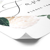 ボホ開花結婚式の引き出物標識 ポスター (角)